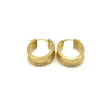 18K GOLD NEW NOVEL HOOP EARRINGS - HANDMADE IN ITALY