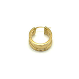 18K GOLD NEW NOVEL HOOP EARRINGS - HANDMADE IN ITALY