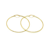 18K GOLD FIUME HOOP EARRINGS - HANDMADE IN ITALY