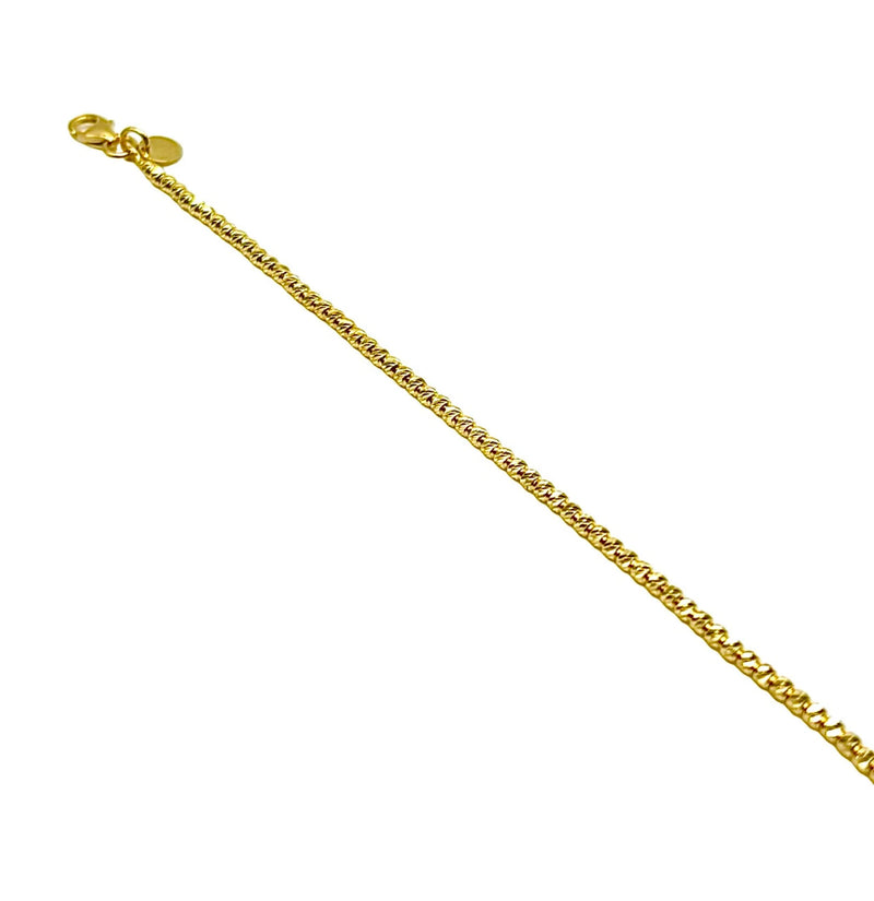 18K GOLD BEADED BRACELET - HANDMADE IN ITALY