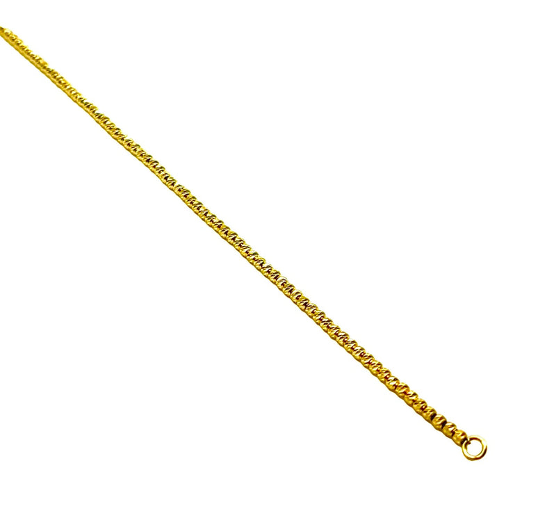 18K GOLD BEADED BRACELET - HANDMADE IN ITALY