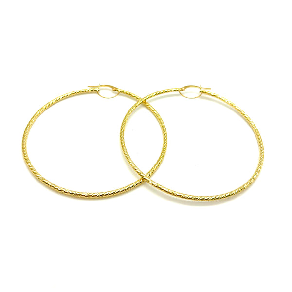 18K GOLD AMERIGA LARGE HOOP EARRINGS - HANDMADE IN ITALY