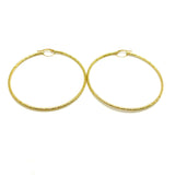 18K GOLD AMERIGA LARGE HOOP EARRINGS - HANDMADE IN ITALY