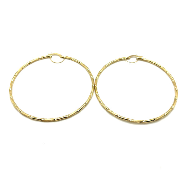 18K GOLD ALMA LARGE HOOP EARRINGS - HANDMADE IN ITALY