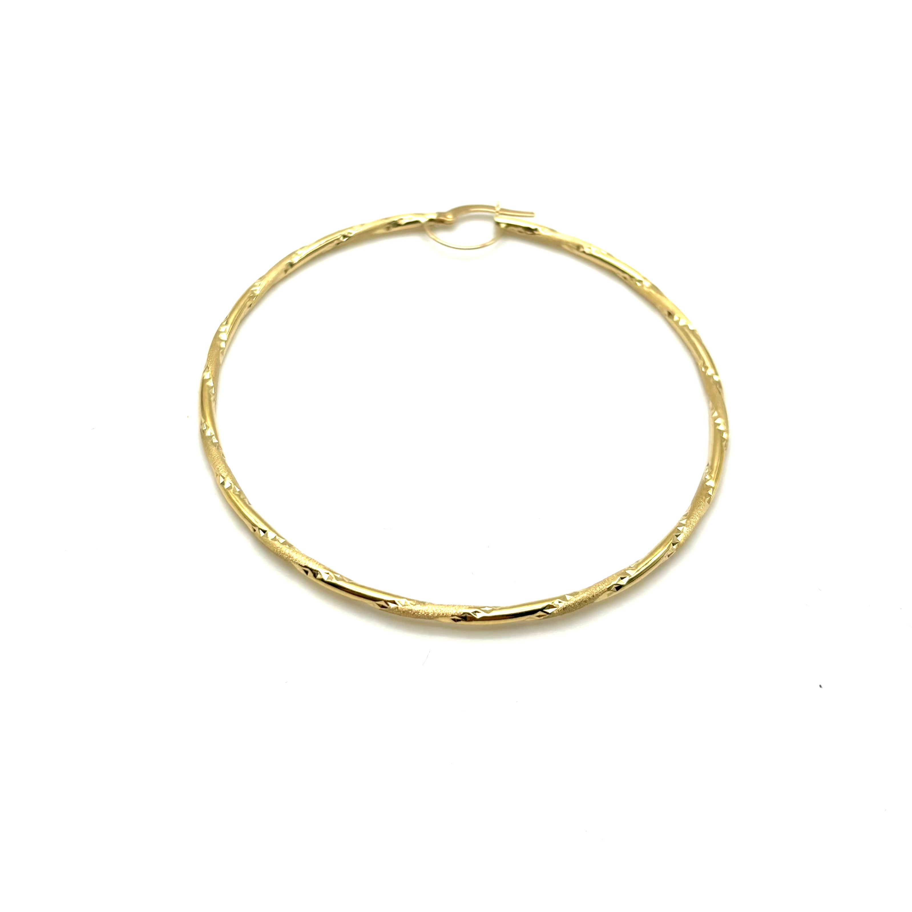 18K GOLD ALMA LARGE HOOP EARRINGS - HANDMADE IN ITALY