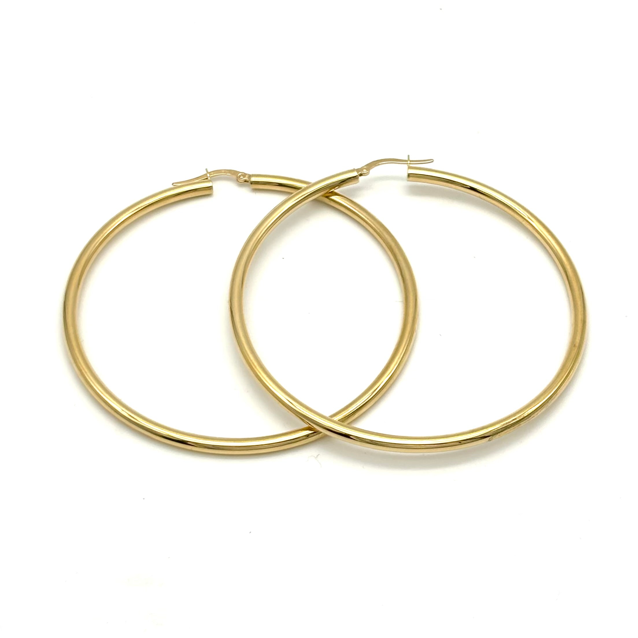 18K GOLD PISA HOOP EARRINGS - HANDMADE IN ITALY