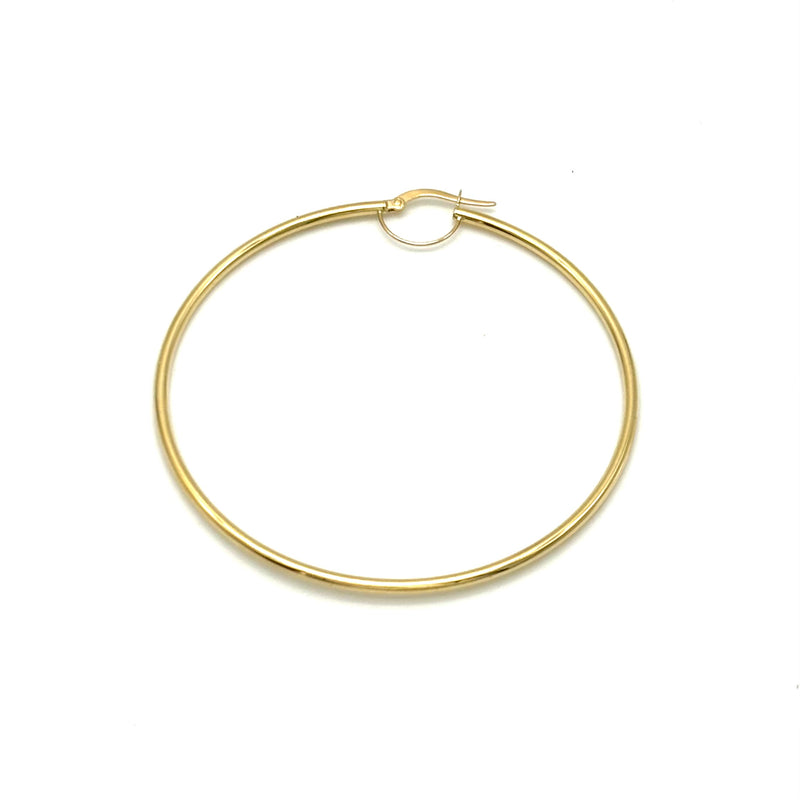 18K GOLD ALFREDA LARGE HOOP EARRINGS - HANDMADE IN ITALY