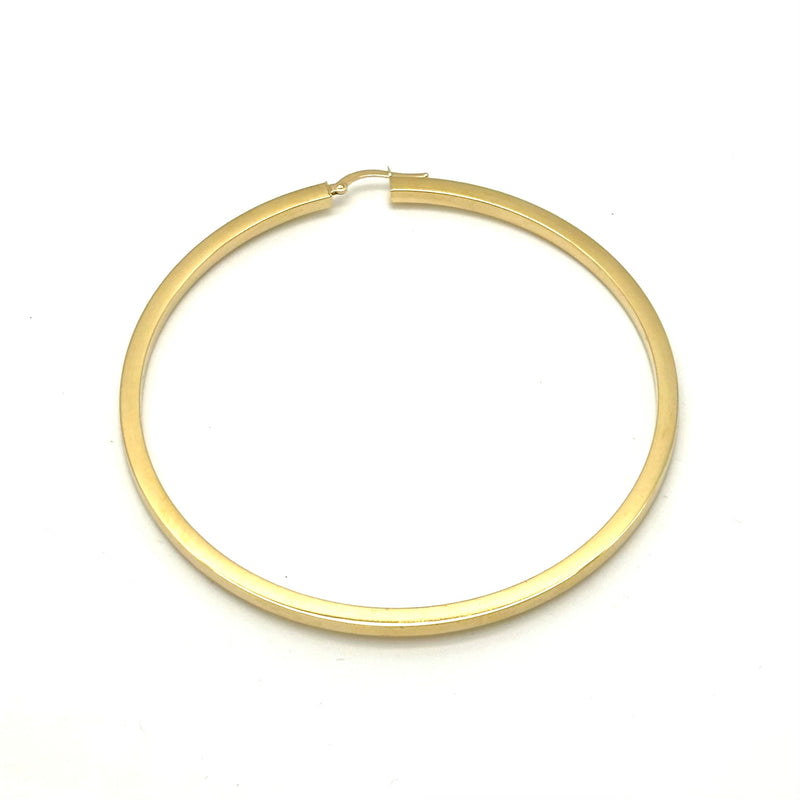 18K GOLD ALBERTA LARGE HOOP EARRINGS - HANDMADE IN ITALY