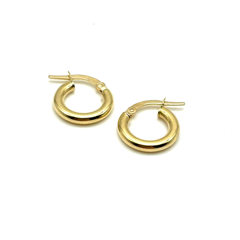 18K GOLD HOOP EARRINGS - HANDMADE IN ITALY