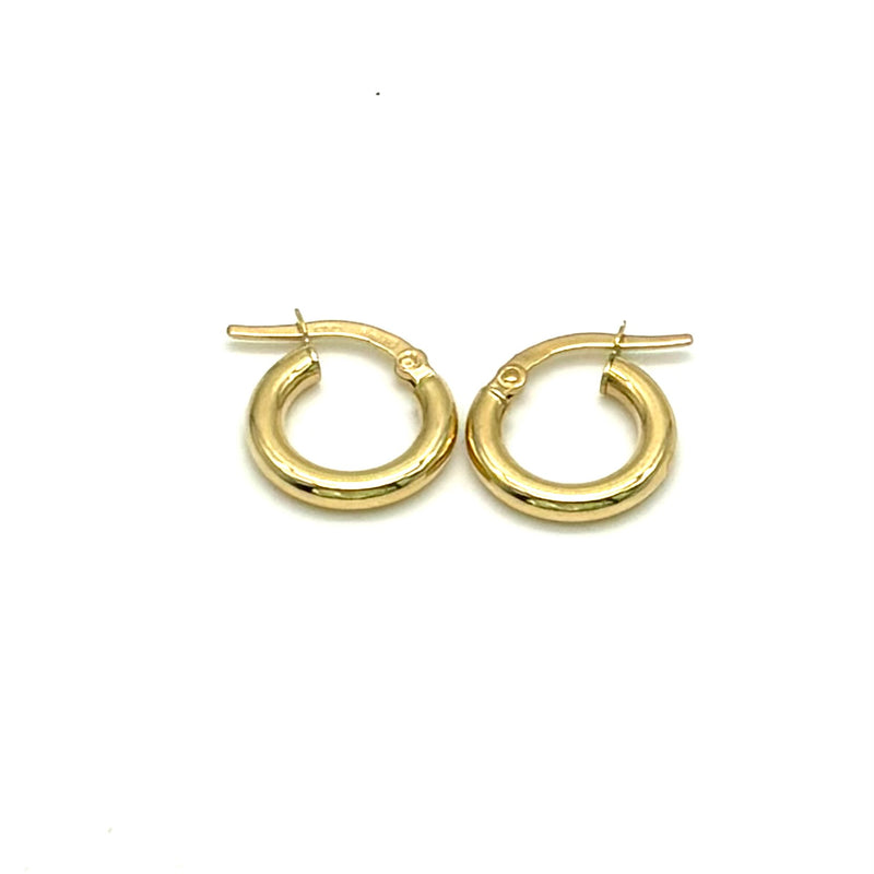 18K GOLD HOOP EARRINGS - HANDMADE IN ITALY