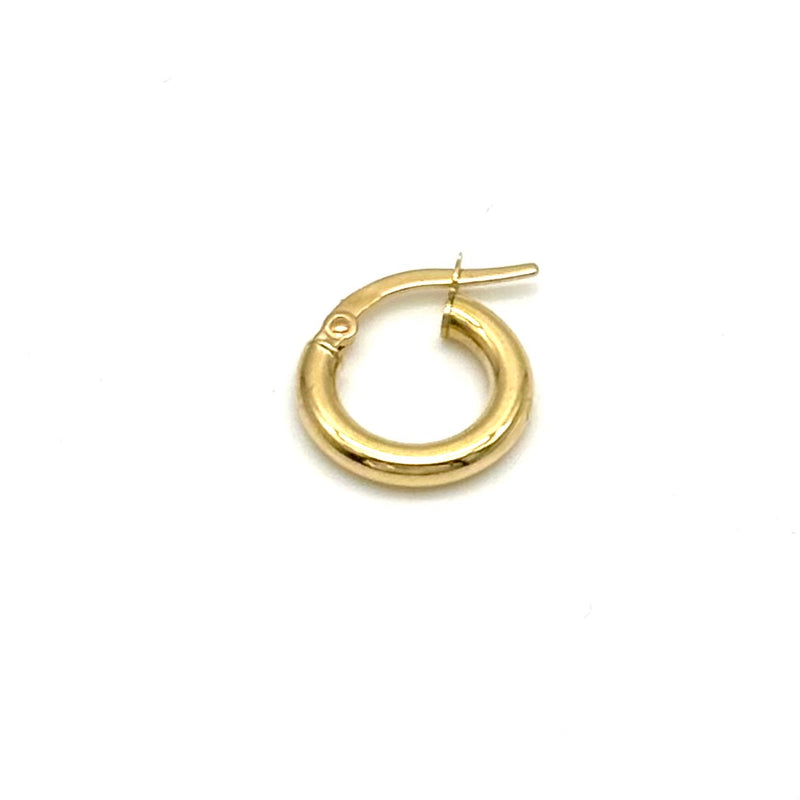 18K GOLD HOOP EARRINGS - HANDMADE IN ITALY