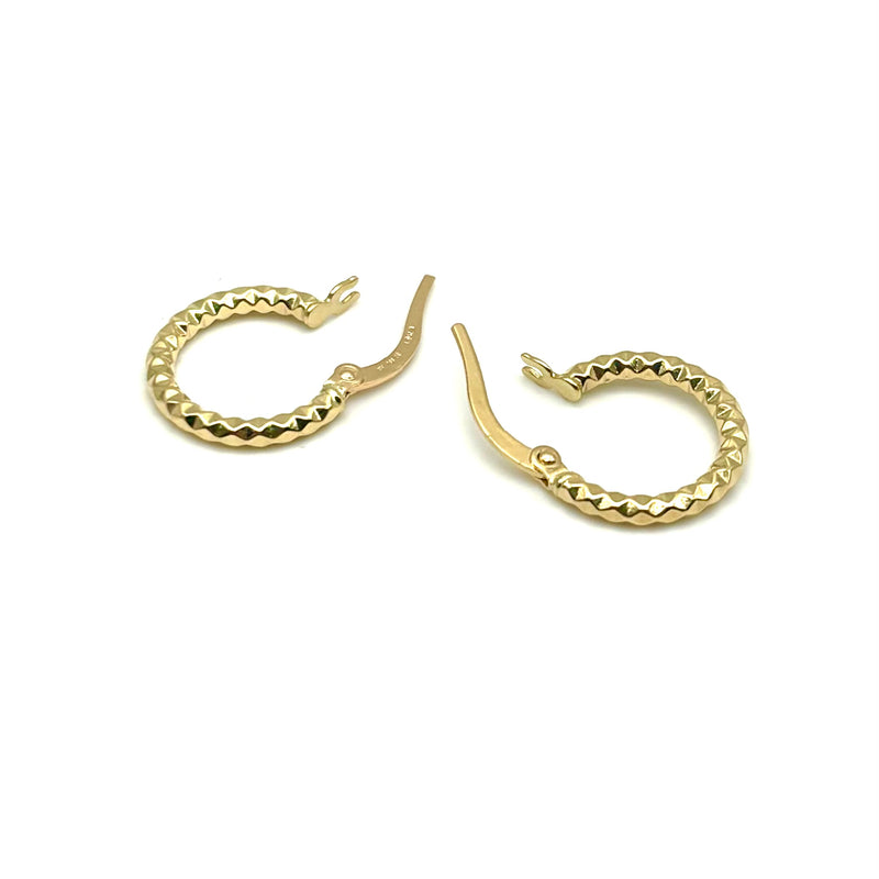 18K GOLD AGGRESSIVO HOOP EARRINGS - HANDMADE IN ITALY