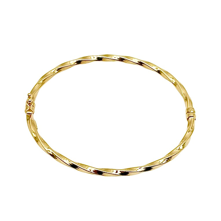18K GOLD BANGLE BRACELET - HANDMADE IN ITALY