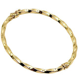 18K GOLD BANGLE BRACELET - HANDMADE IN ITALY