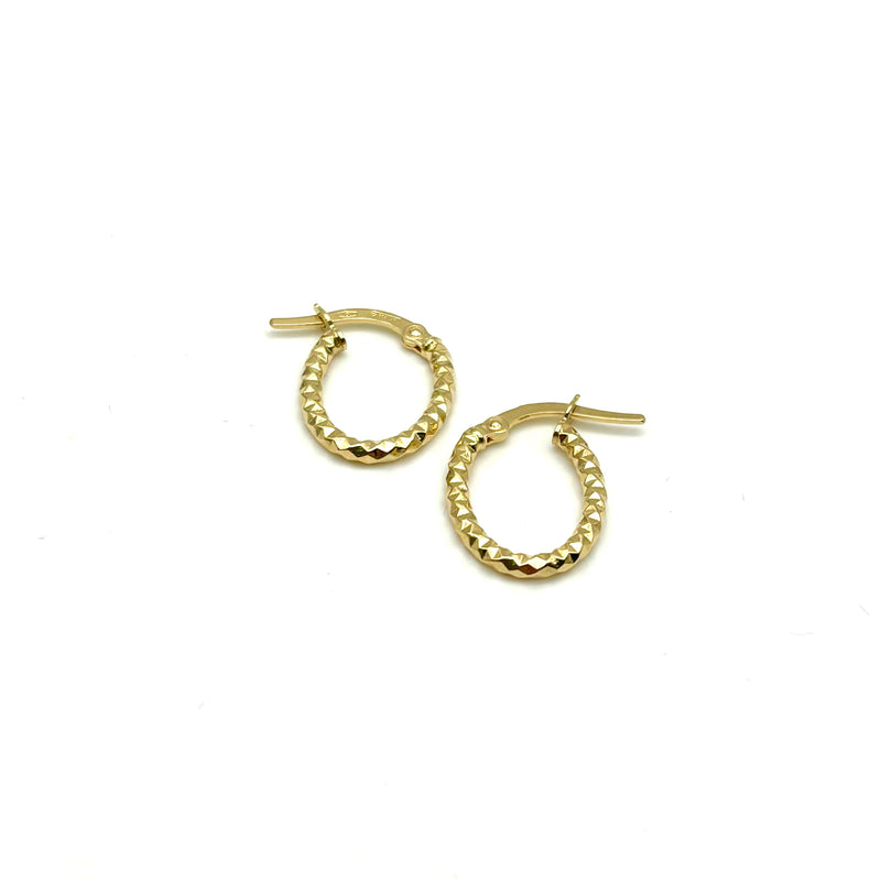 18K GOLD SMALL BARBARA HOOP EARRINGS - HANDMADE IN ITALY