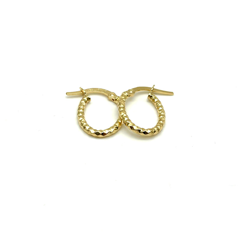 18K GOLD SMALL BARBARA HOOP EARRINGS - HANDMADE IN ITALY