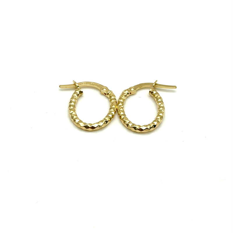 18K GOLD SMALL BARBARA HOOP EARRINGS - HANDMADE IN ITALY