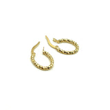 18K GOLD SMALL BARBARA HOOP EARRINGS - HANDMADE IN ITALY