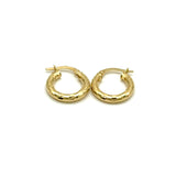 18K GOLD ALETA CHUBBY HOOP EARRINGS - HANDMADE IN ITALY