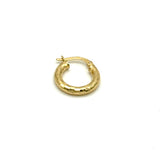 18K GOLD ALETA CHUBBY HOOP EARRINGS - HANDMADE IN ITALY