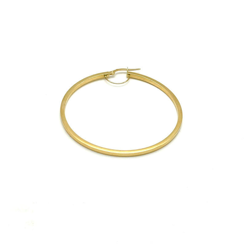 18K GOLD BELLISSIMA LARGE HOOP EARRINGS - HANDMADE IN ITALY