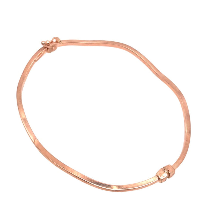 18K GOLD BANGLE BRACELET - HANDMADE IN ITALY