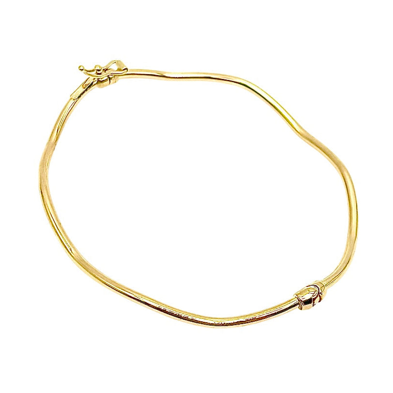18K GOLD BANGLE BRACELET - HANDMADE IN ITALY