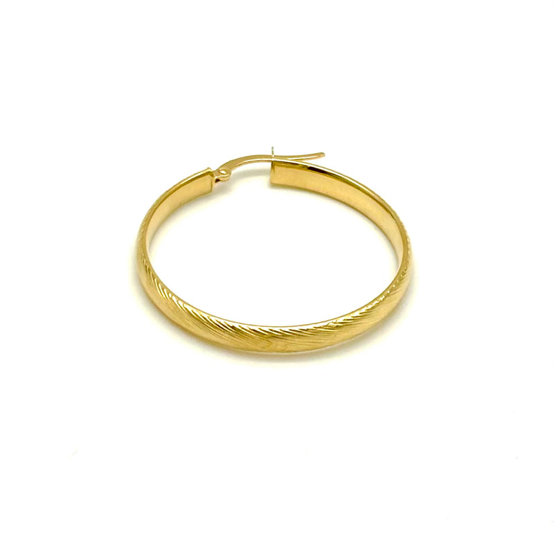 18K GOLD SALINAS HOOP EARRINGS - HANDMADE IN ITALY