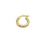 18K GOLD PICCOLO RIFLESSO HOOP EARRINGS - HANDMADE IN ITALY