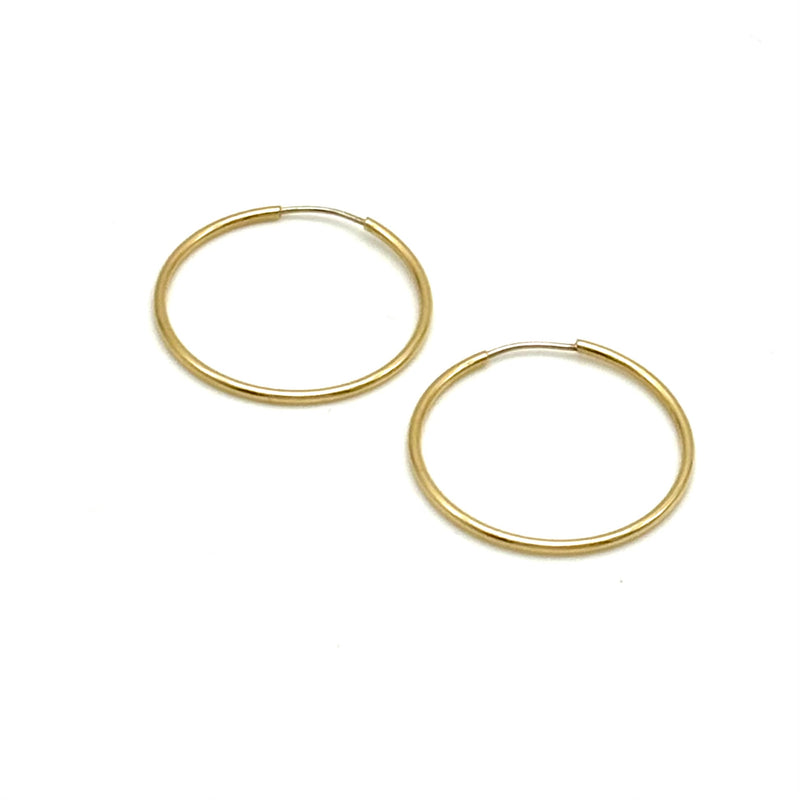 18K GOLD BETSY HOOP EARRINGS - HANDMADE IN ITALY