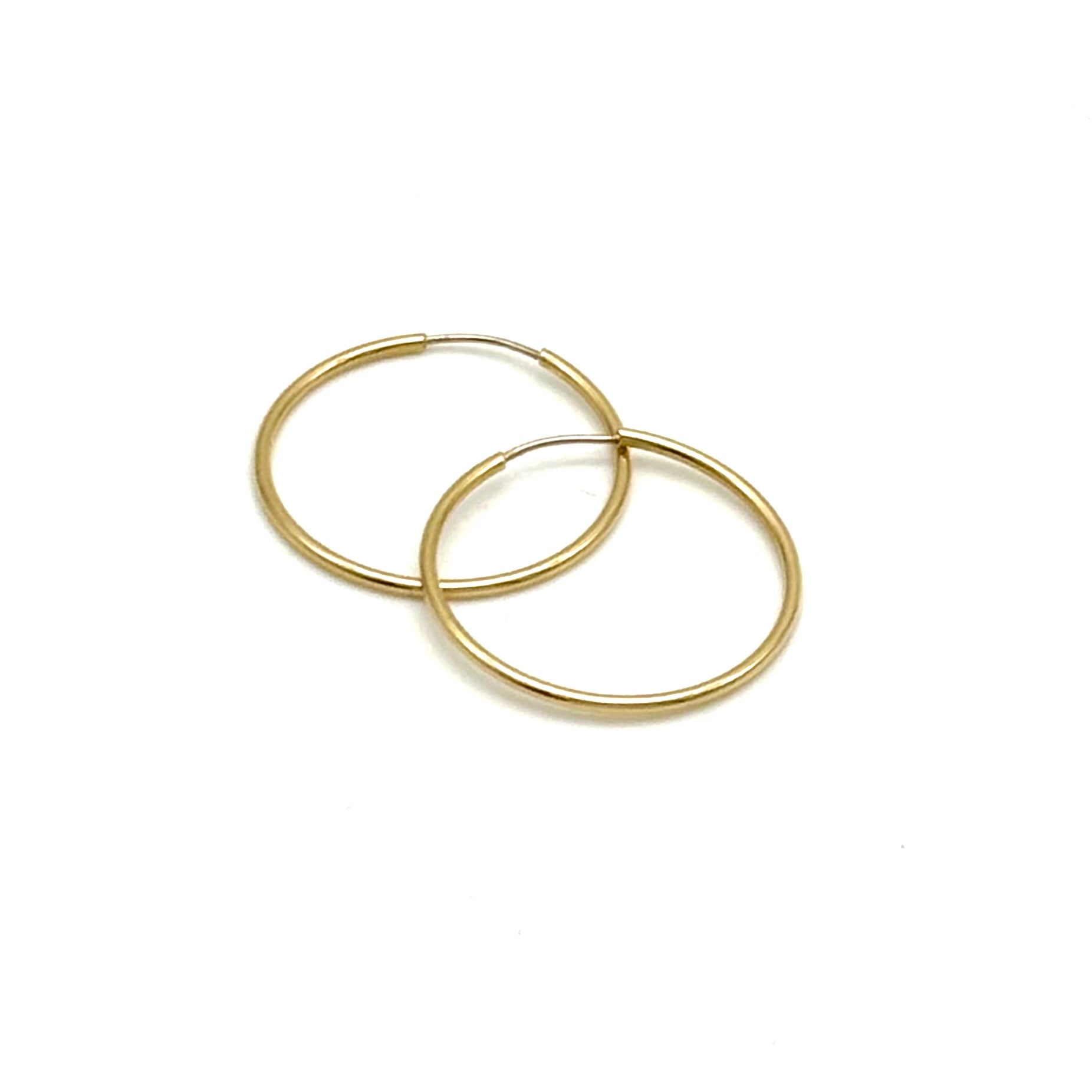 18K GOLD BETSY HOOP EARRINGS - HANDMADE IN ITALY
