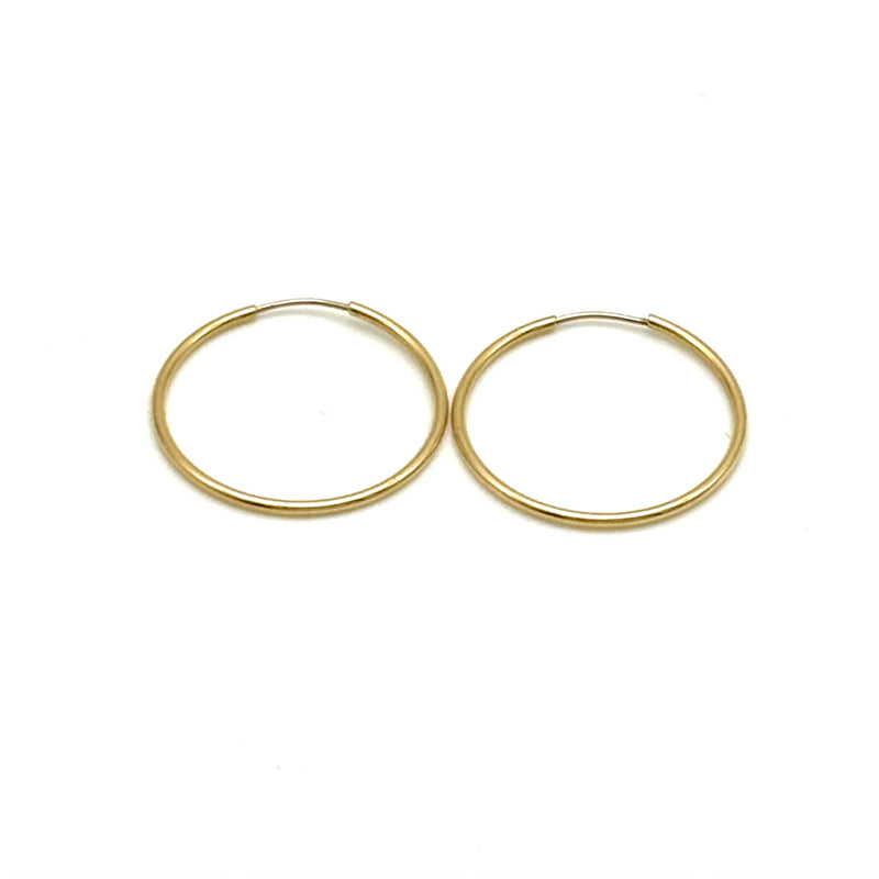 18K GOLD BETSY HOOP EARRINGS - HANDMADE IN ITALY