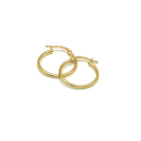 18K GOLD SMALLER SOLO HOOP EARRINGS - HANDMADE IN ITALY