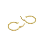 18K GOLD SMALLER SOLO HOOP EARRINGS - HANDMADE IN ITALY