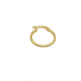 18K GOLD SMALLER SOLO HOOP EARRINGS - HANDMADE IN ITALY