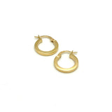 18K GOLD SARETTA HOOP EARRINGS - HANDMADE IN ITALY