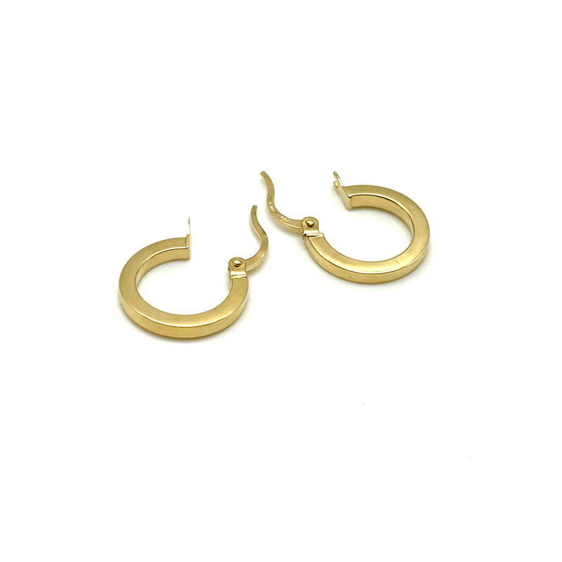 18K GOLD SARETTA HOOP EARRINGS - HANDMADE IN ITALY