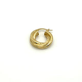 18K GOLD BOLOGNA HOOP EARRINGS - HANDMADE IN ITALY