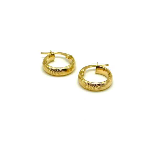 18K GOLD GEMMA HOOP EARRINGS - HANDMADE IN ITALY