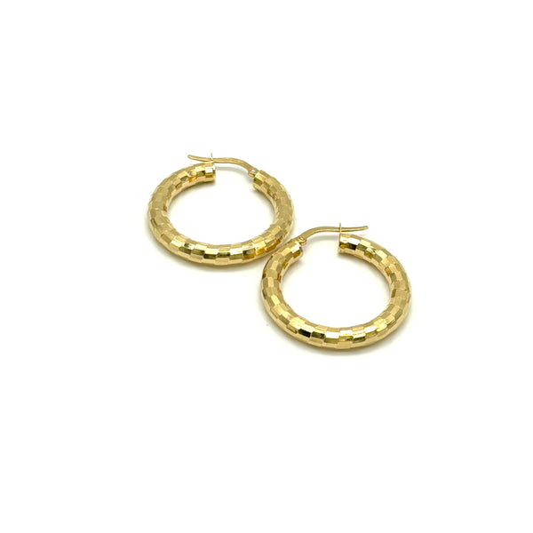 18K GOLD TERAMO HOOP EARRINGS - HANDMADE IN ITALY