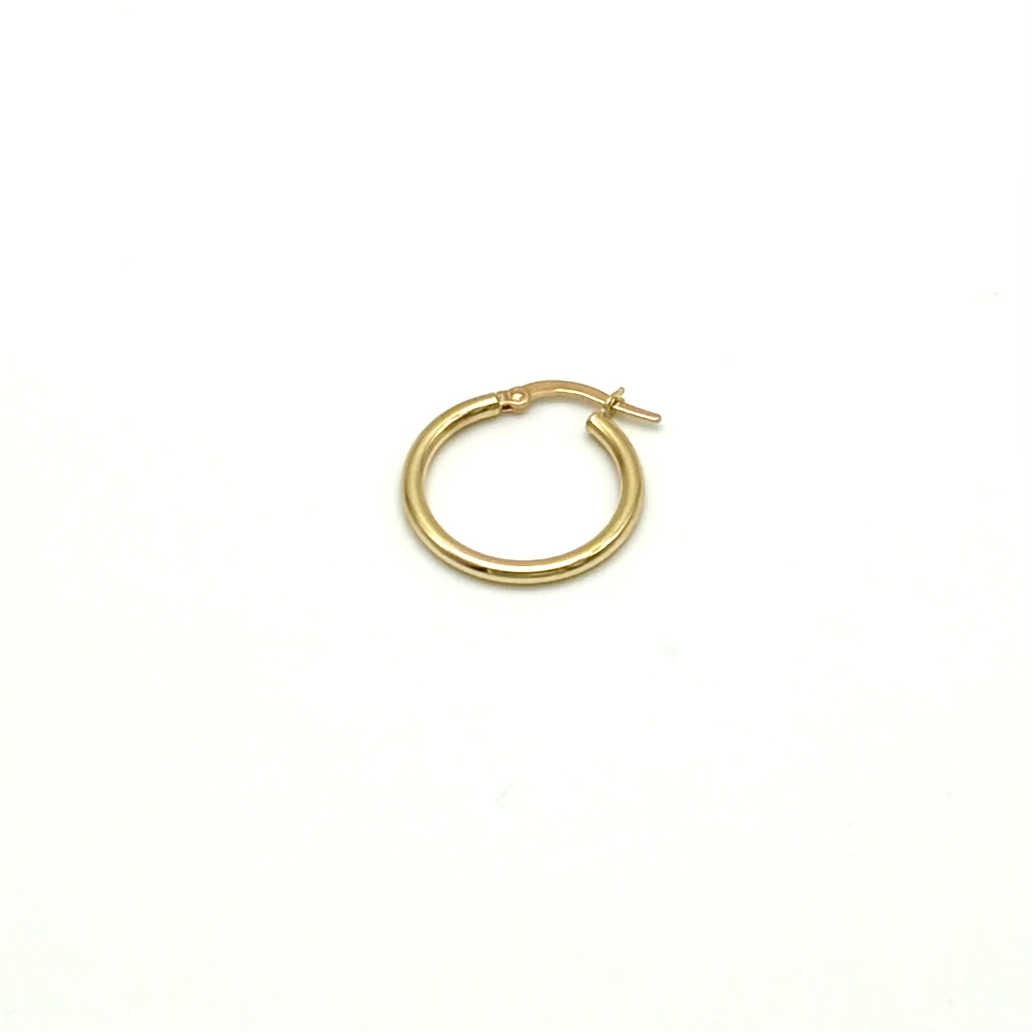 18K GOLD SOLO YOU HOOP EARRINGS - HANDMADE IN ITALY