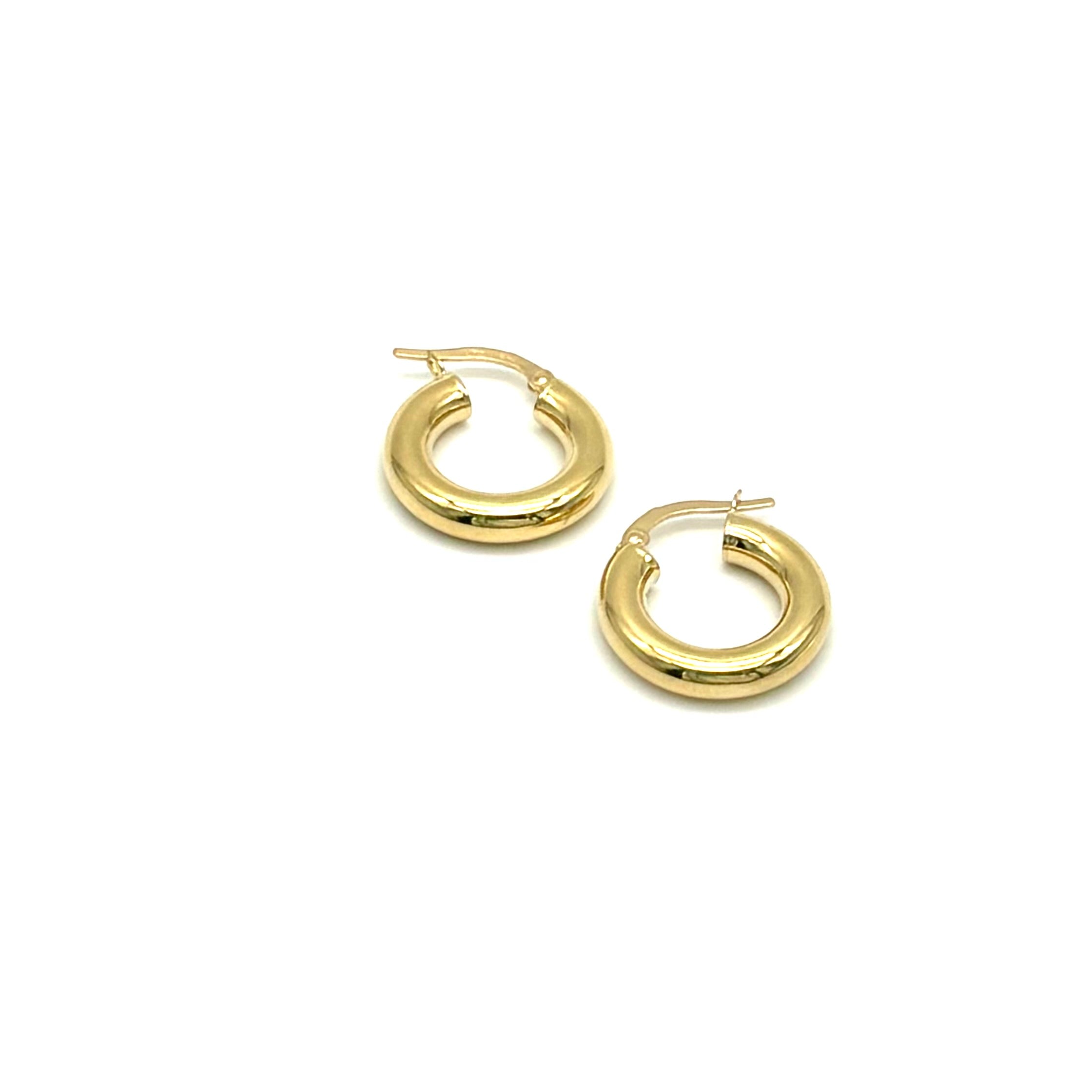 18K GOLD SMALL CHIARA HOOP EARRINGS - HANDMADE IN ITALY