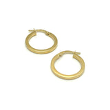 18K GOLD SMALL BELLISSIMA HOOP EARRINGS - HANDMADE IN ITALY