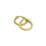 18K GOLD SMALL BELLISSIMA HOOP EARRINGS - HANDMADE IN ITALY