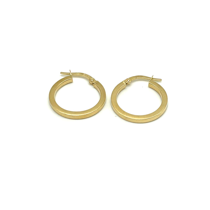 18K GOLD SMALL BELLISSIMA HOOP EARRINGS - HANDMADE IN ITALY