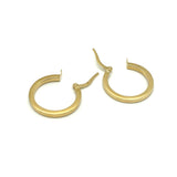 18K GOLD SMALL BELLISSIMA HOOP EARRINGS - HANDMADE IN ITALY