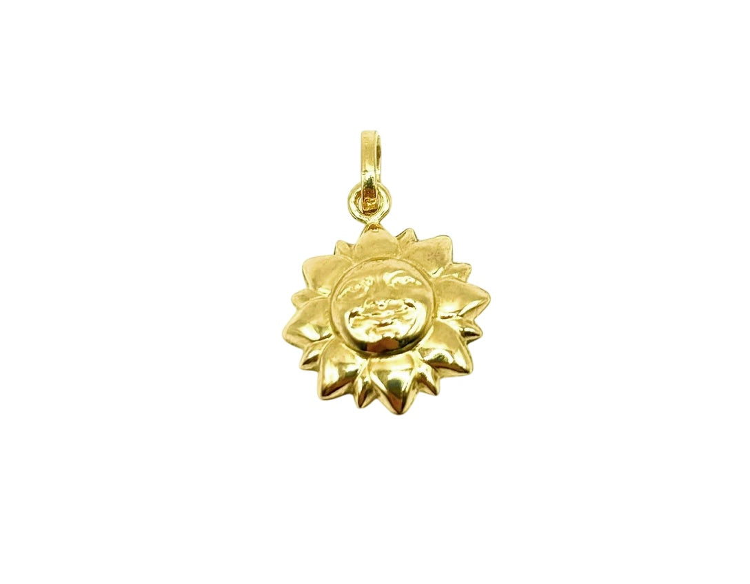 18K GOLD SUN PENDANT - HANDMADE IN ITALY