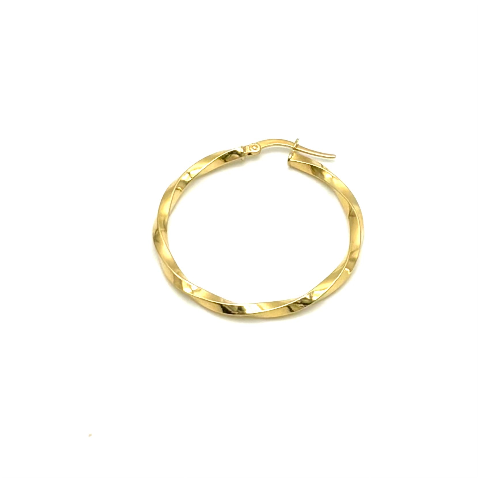 18K GOLD GILDA TWISTED HOOP EARRINGS - HANDMADE IN ITALY