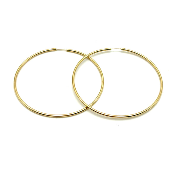 18K GOLD IBIZA HOOP EARRINGS - HANDMADE IN ITALY