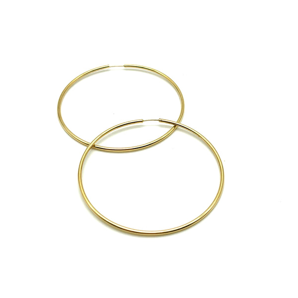 18K GOLD IBIZA HOOP EARRINGS - HANDMADE IN ITALY